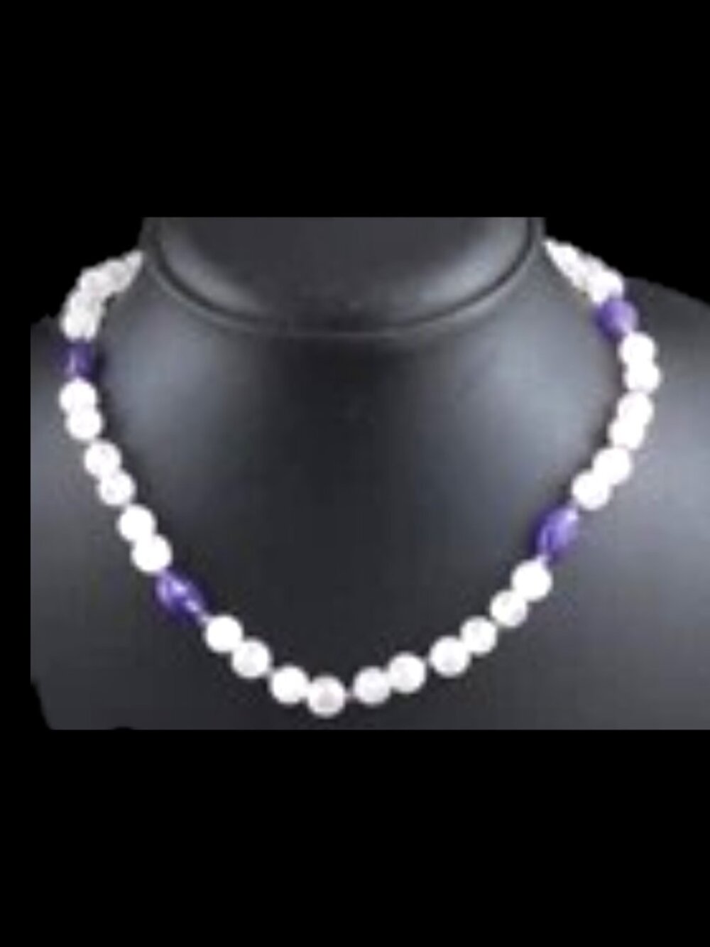 White Quartz &Amethyst 133.00 Carats Beaded Necklace